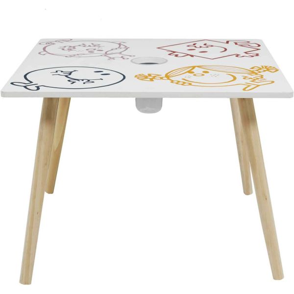 Table pour enfants avec pot à crayon intégré Monsieur Madame - CMP-4653