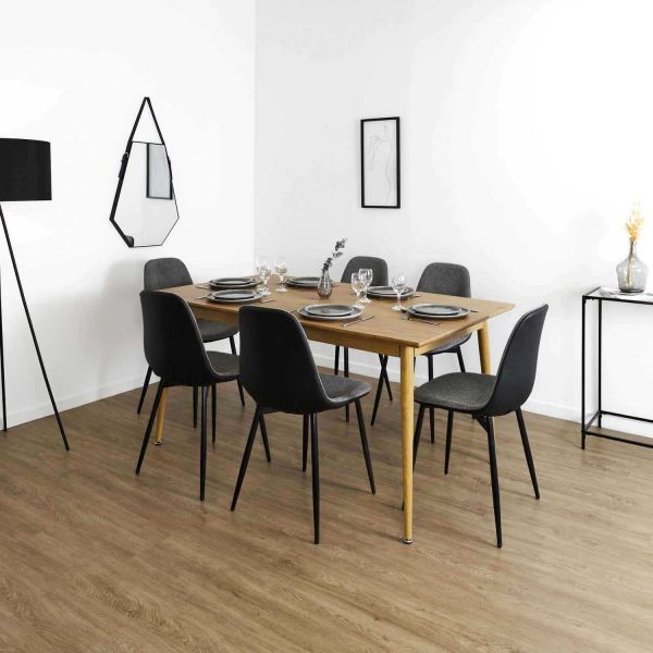 Table extensible en bois 160 x 200 cm Paxton - THE HOME DECO FACTORY