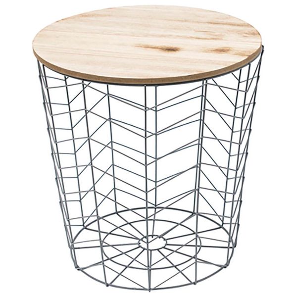 Table filaire en bois et métal Chevron - CMP-3284