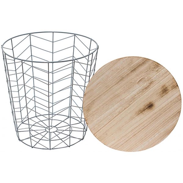Table filaire en bois et métal Chevron - 21,90