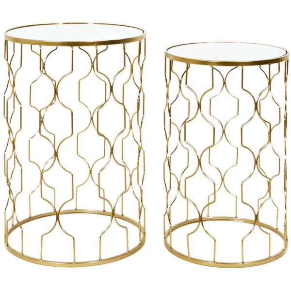 Table gigogne en métal Dubai (Lot de 2)
