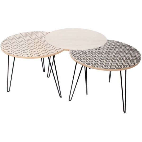 Table gigogne pieds fils (Lot de 3) - 42,90