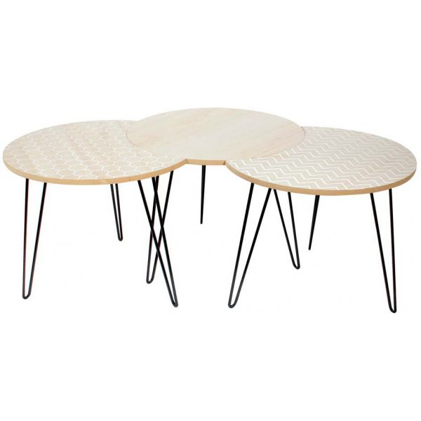 Table gigogne pieds fils (Lot de 3) - 42,90