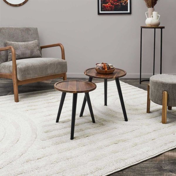 Table gigogne ronde en acacia (Lot de 2) - THE HOME DECO FACTORY