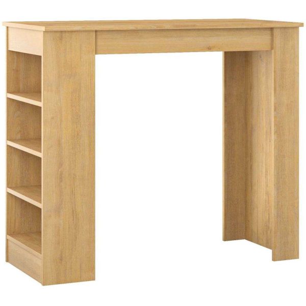 Table haute avec étagères en agglomère Swallow
