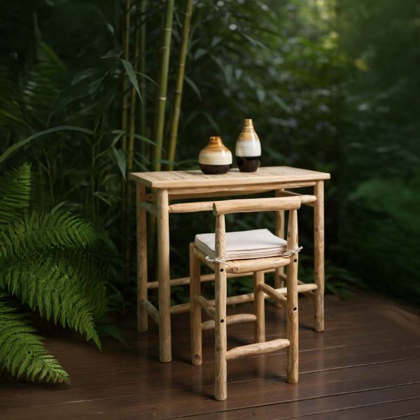 Table haute en teck - Arthur - AUBRY GASPARD