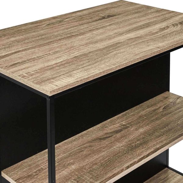 Table ilot en bois avec 2 tabourets Loka - 7