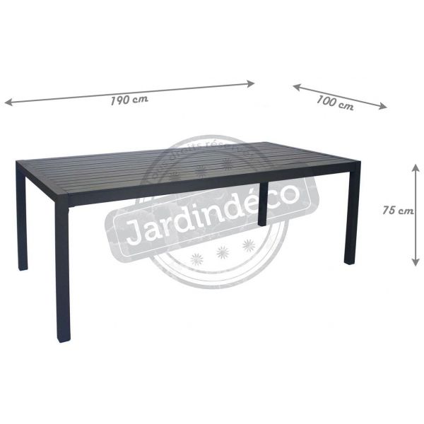 Table de jardin en aluminium Sarana - IND-0426