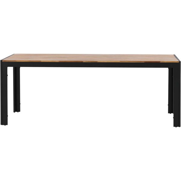 Table de jardin en aluminium et acacia 205 x 90 cm Bois - 423,20