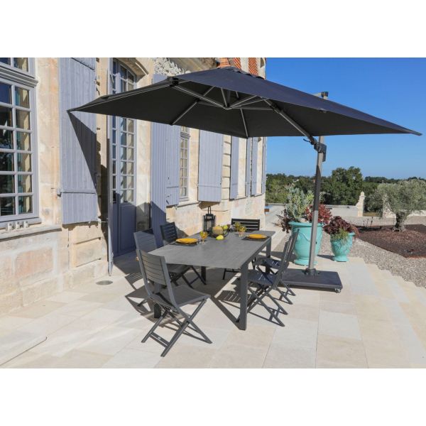 Table de jardin aluminium allonge centrale 130 à 180 cm Come - PROLOISIRS