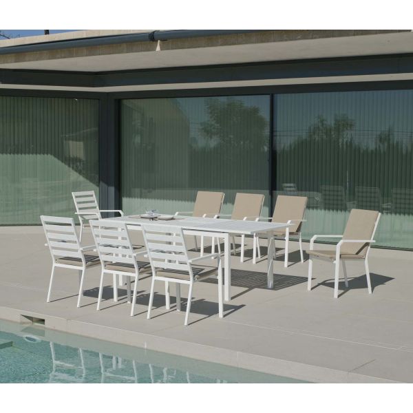 Table de jardin en aluminium extensible Sarana - HEVEA