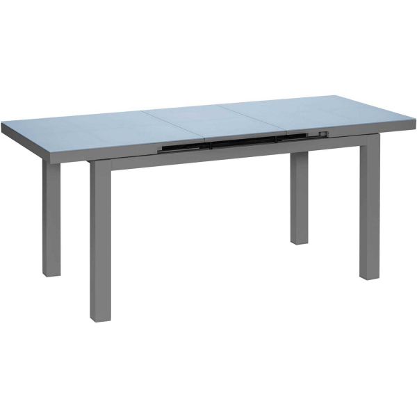 Table de jardin extensible en aluminium anthracite Ibiza