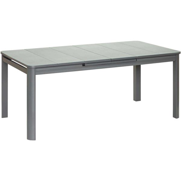 Table de jardin extensible en aluminium anthracite Milos