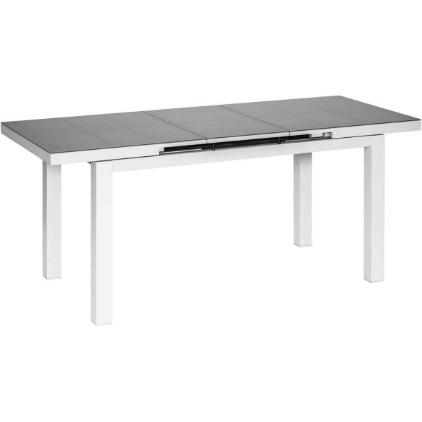 Table de jardin extensible en aluminium gris perle Ibiza