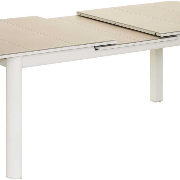 Table de jardin extensible en aluminium ivoire Milos - MOR-0209