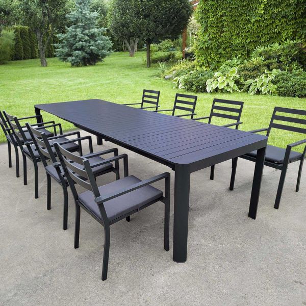 Table de jardin extensible 8 à 12 personnes en aluminium Palma - 6