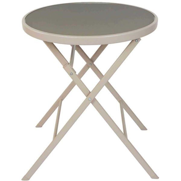 Table de jardin pliable en métal Elba