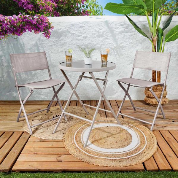 Table de jardin pliable en métal Elba - THE HOME DECO FACTORY