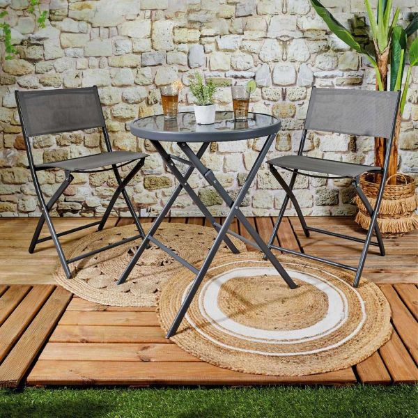 Table de jardin pliable en métal Elba - THE HOME DECO FACTORY