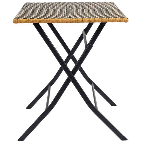 Table de jardin pliable plateau tressé - CMP-4596