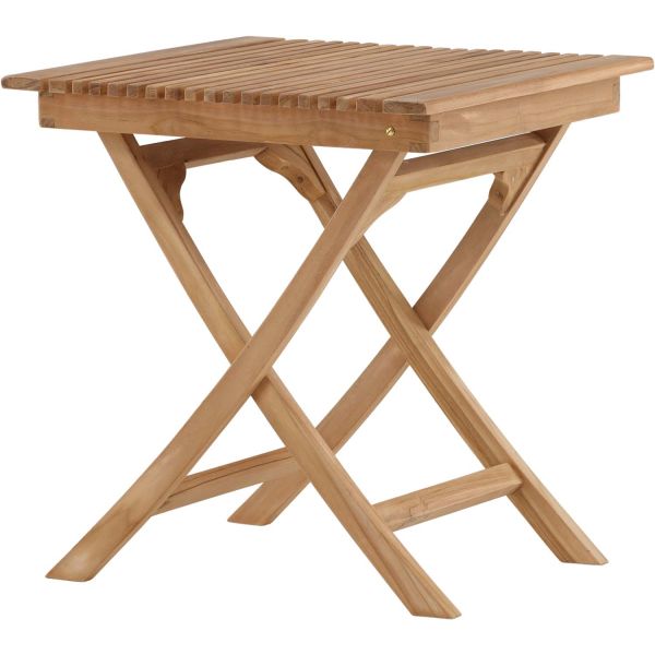 Table de jardin pliante carré 70 x 70 cm en teck Ghana - 151,20