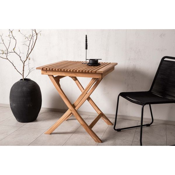 Table de jardin pliante carré 70 x 70 cm en teck Ghana - VENTURE HOME