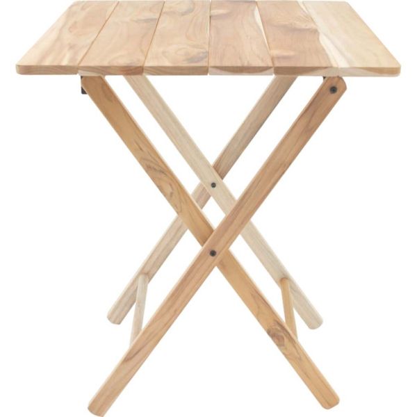 Table de jardin pliante en teck FSC 60 x 60 cm