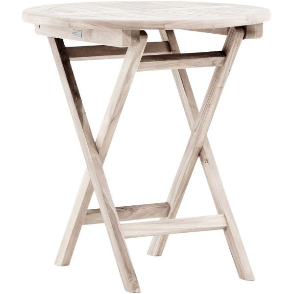 Table de jardin Ø70 cm en teck Kenya