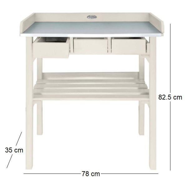 Table de jardinage en pin et zinc - 6