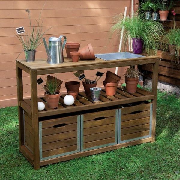Table de jardinage 3 tiroirs