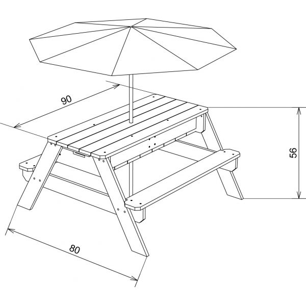 Table de jeux enfant en bois sable et eau Nick - PRA-0106