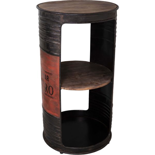 Table mange-debout en fer et bois Bidon 60 x 110 cm
