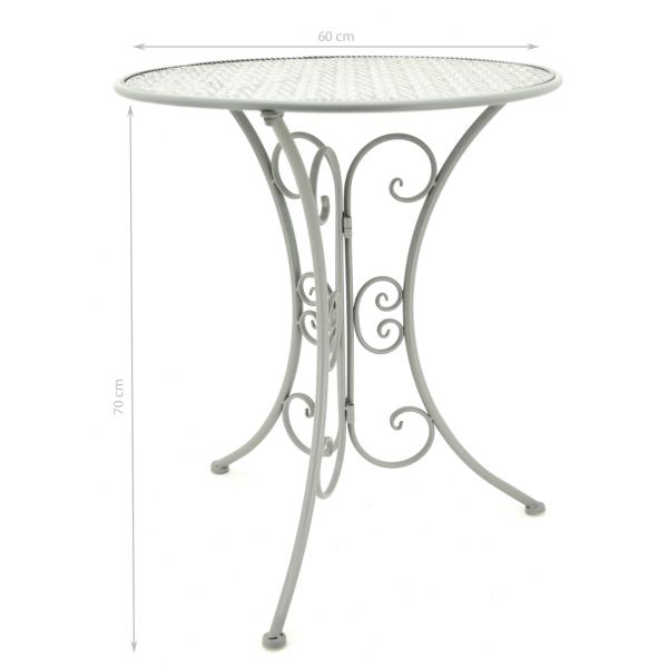 Table en métal gris pliante - AUB-3906