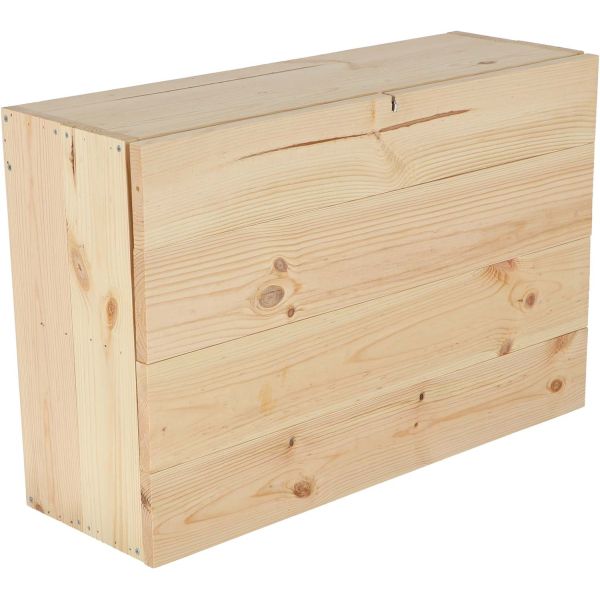 Table murale rabattable en bois avec étagères - ESS-1413