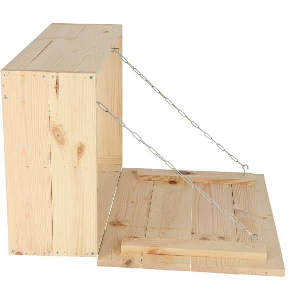 Table murale rabattable en bois avec étagères - 56,90