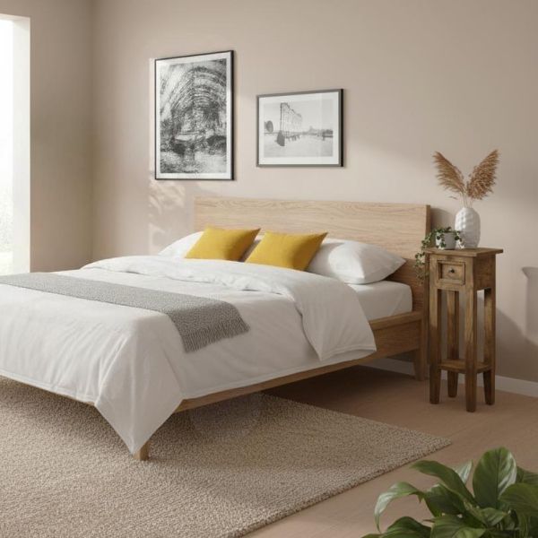 Table de nuit en acajou - 8