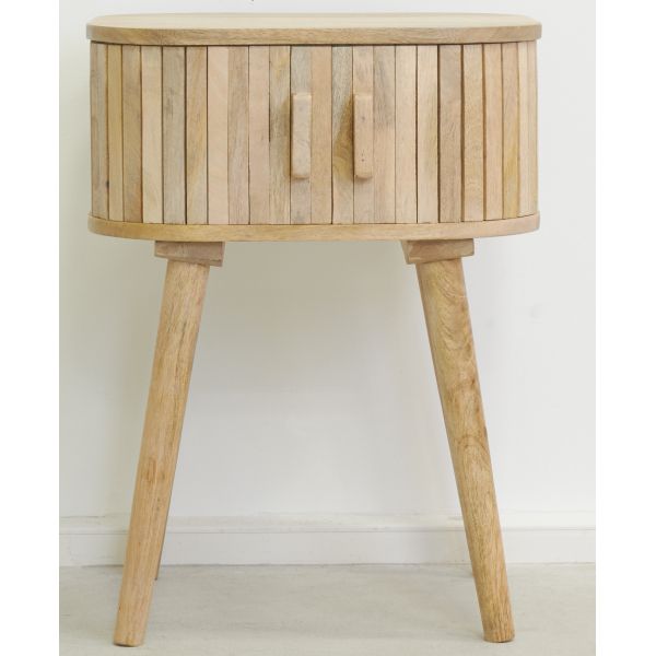 Table de nuit en bois de manguier lamé - 269