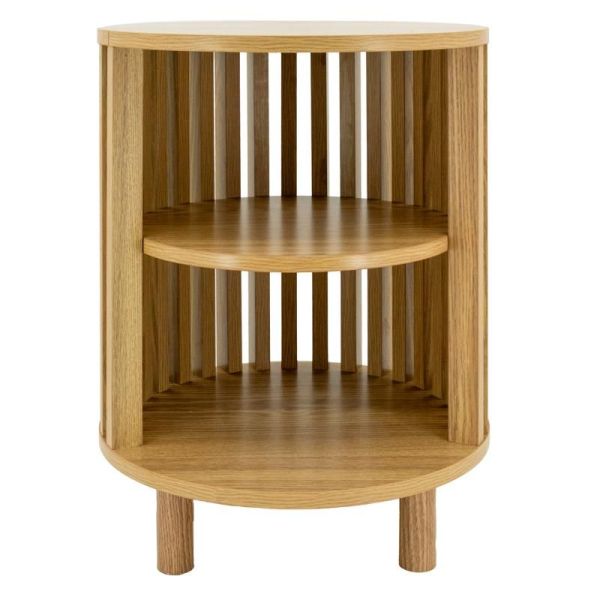 Table de nuit en rond lamelle - 79,90