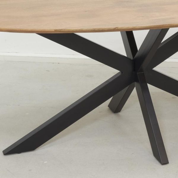 Table ovale en manguier et métal - AUBRY GASPARD