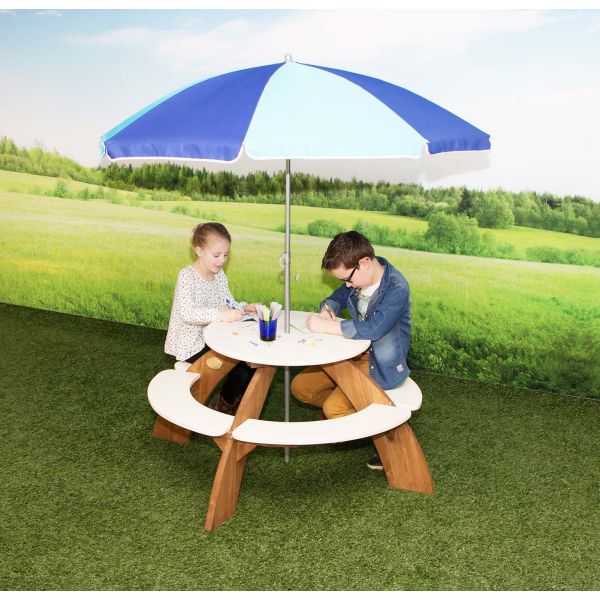 Table de pique-nique enfant avec parasol Orion - AXI