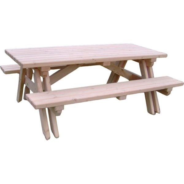 Table de pique-nique monobloc en bois