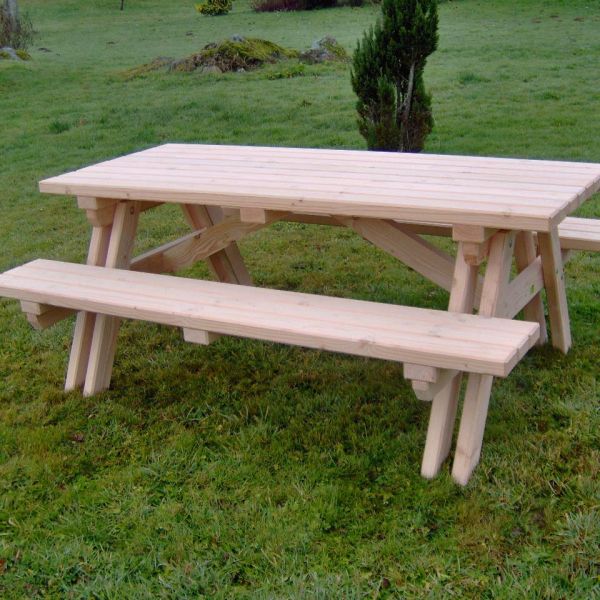 Table de pique-nique monobloc en bois - SAUVEGARDE58