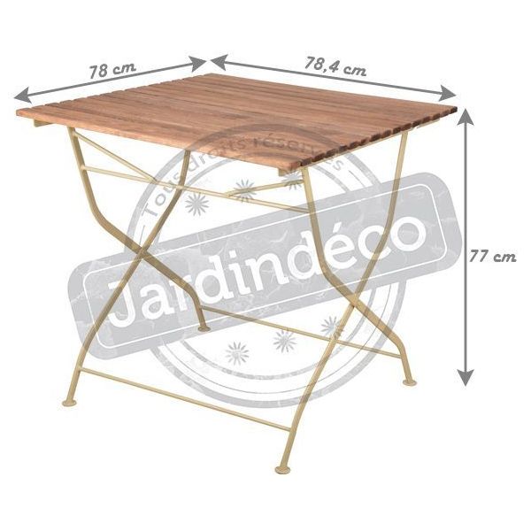 Table pliable en bois et métal - ESS-0844