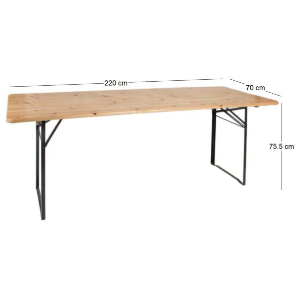 Table pliable 8 à 10 personnes Brasserie - 6
