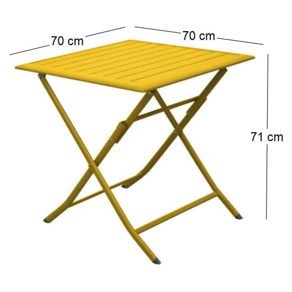 Table pliante en aluminium Lorita 70cm - PRL-0996