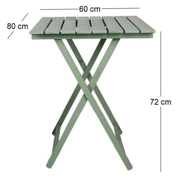 Table pliante 60 x 80 cm en bois - 7