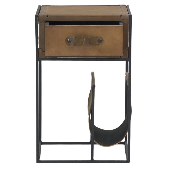 Table porte-revue en cuir - 215