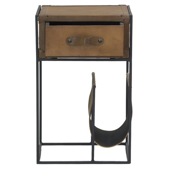 Table porte-revue en cuir - 219