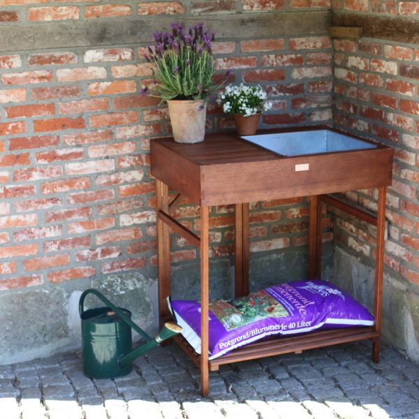 Table à rempoter en bois feuillus - ESSCHERT DESIGN