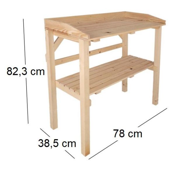 Table à rempoter en pin Nature - ESS-1637
